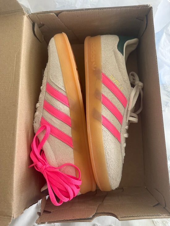 adidas Shoes - adidas Gazelle   Tan and pink sneakers